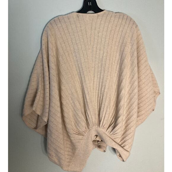 Twelfth Street Cynthia Vincent Cashmere Shrug Luxury Neutral Sweater Knit ~ Sz L - Picture 5 of 12